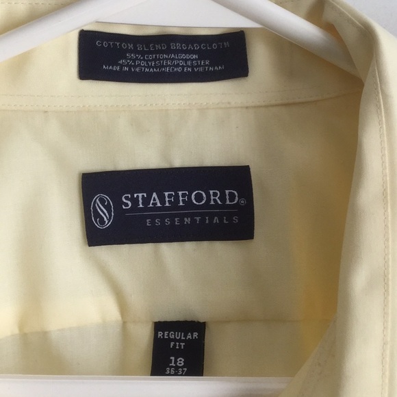 Stafford light yellow long sleeve SZ 18 - Picture 2 of 3